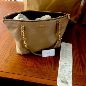 Brand New With Tags Coach Bag with Gold Chains